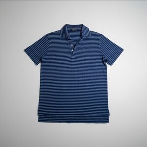 Polo Golf Ralph Lauren Blue Striped Short Sleeve Shirt Medium